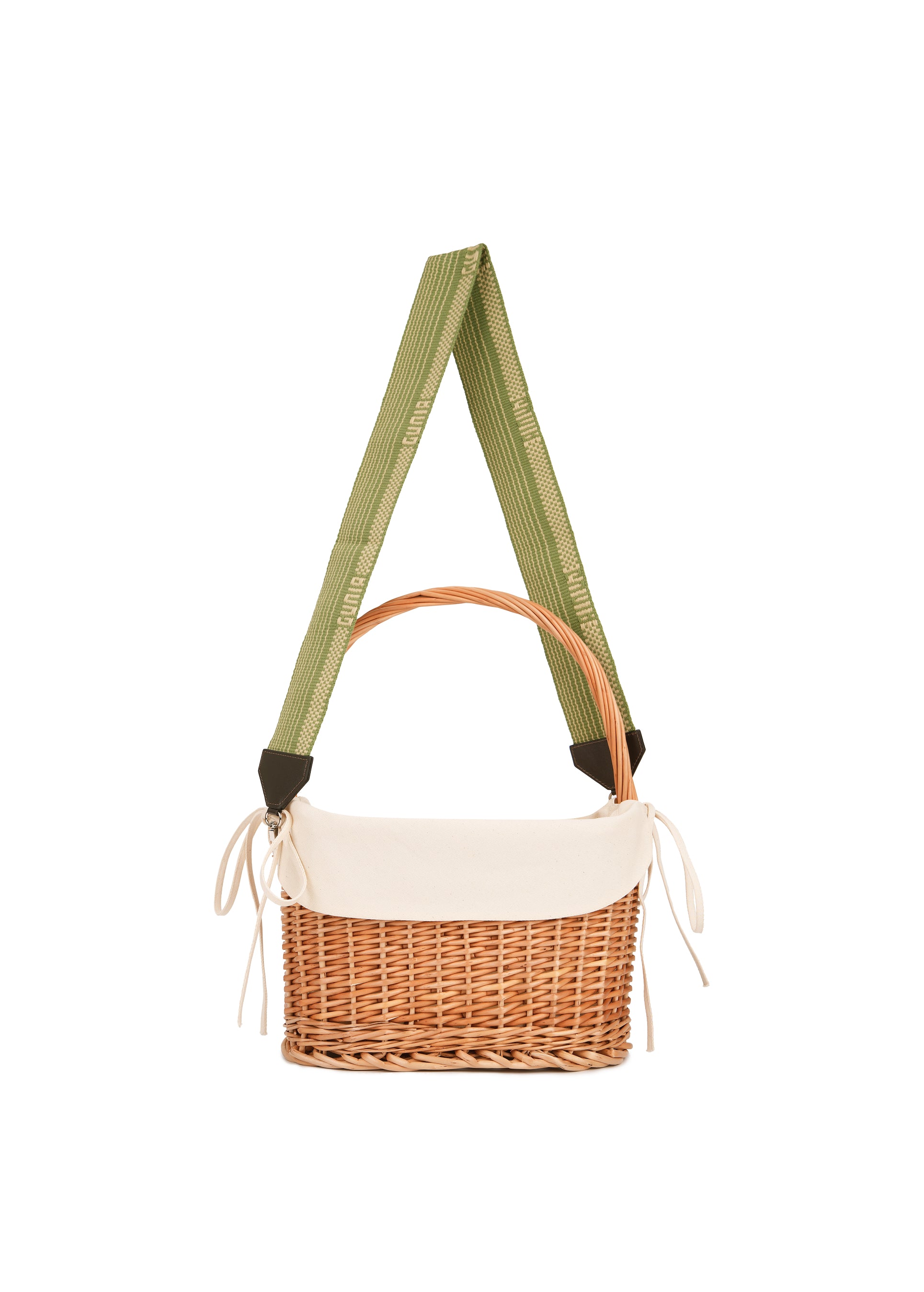Easter Cradle-Like Basket with a green strap slide 1