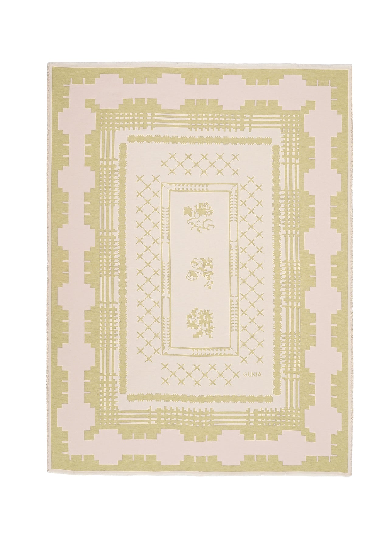 Ruzha Throw Blanket in Green