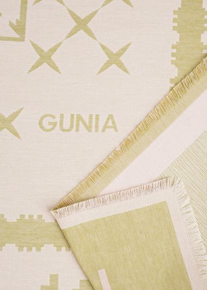 Ruzha Throw Blanket in Green