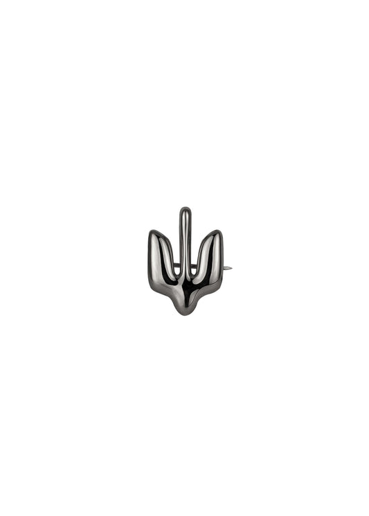 Silver Brooch Trident