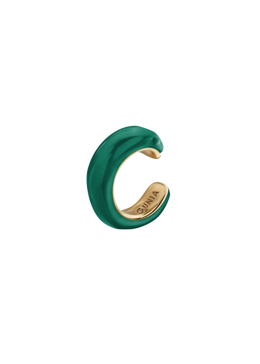 Tyras Ear Cuff in Emerald Green