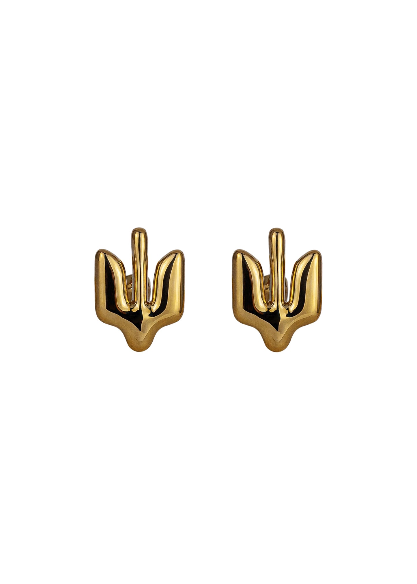 Gold Plated Cufflinks Trident