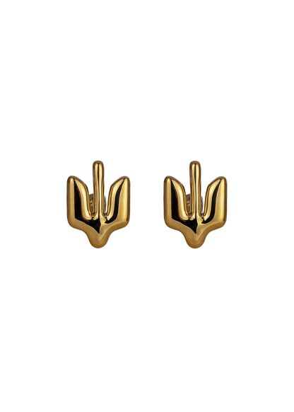 Gold Plated Cufflinks Trident