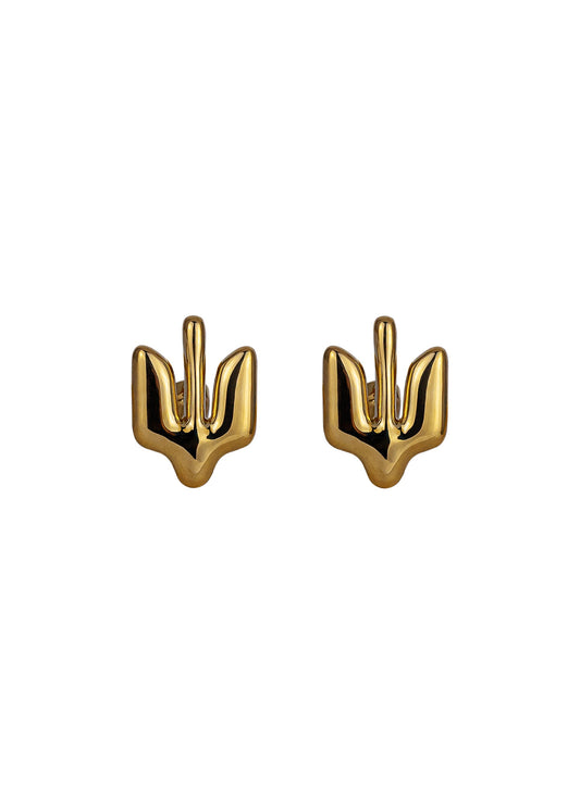 Gold Plated Cufflinks Trident