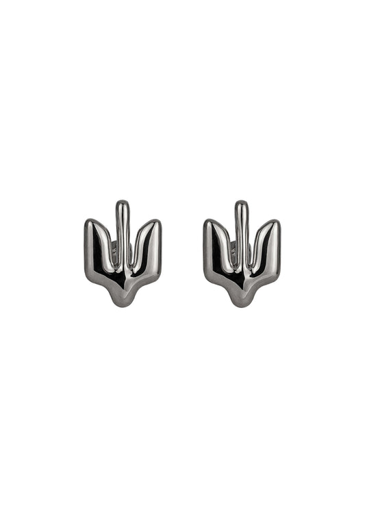 Silver Cufflinks Trident