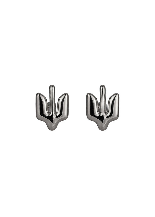 Silver Cufflinks Trident