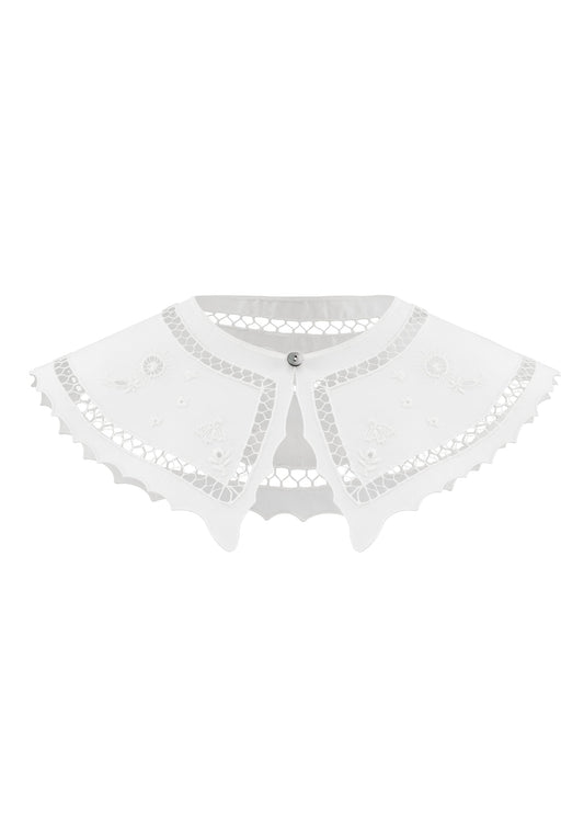 Vytynanka Triangle Collar in White