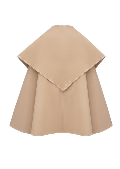 Guglia Cape Coat in Beige