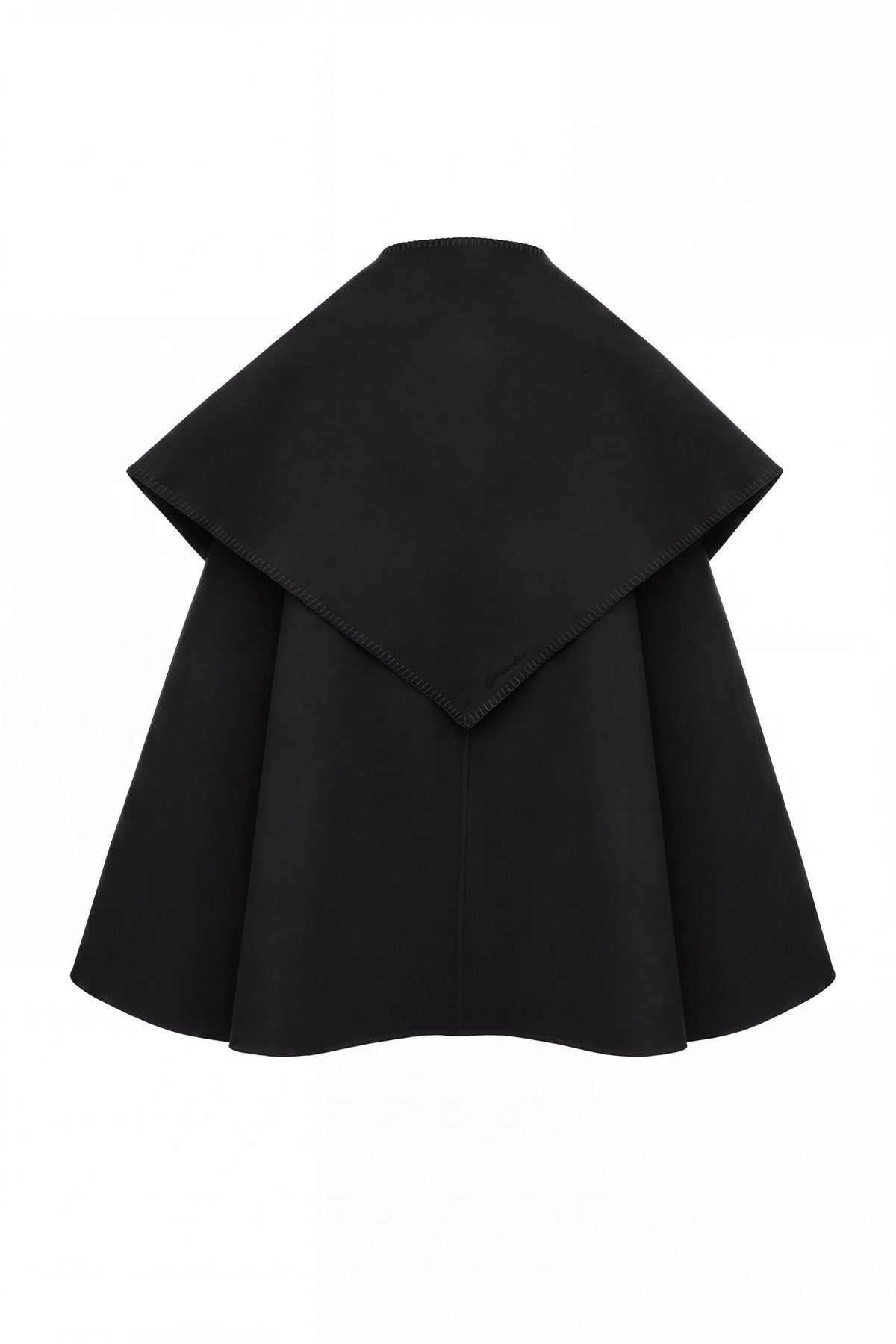 Guglia Cape Coat in Black slide 2