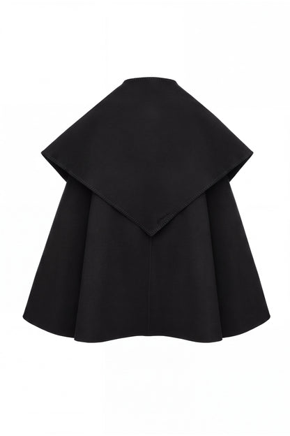 Guglia Cape Coat in Black