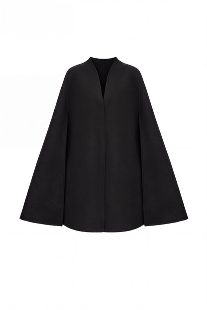 Guglia Cape Coat in Black