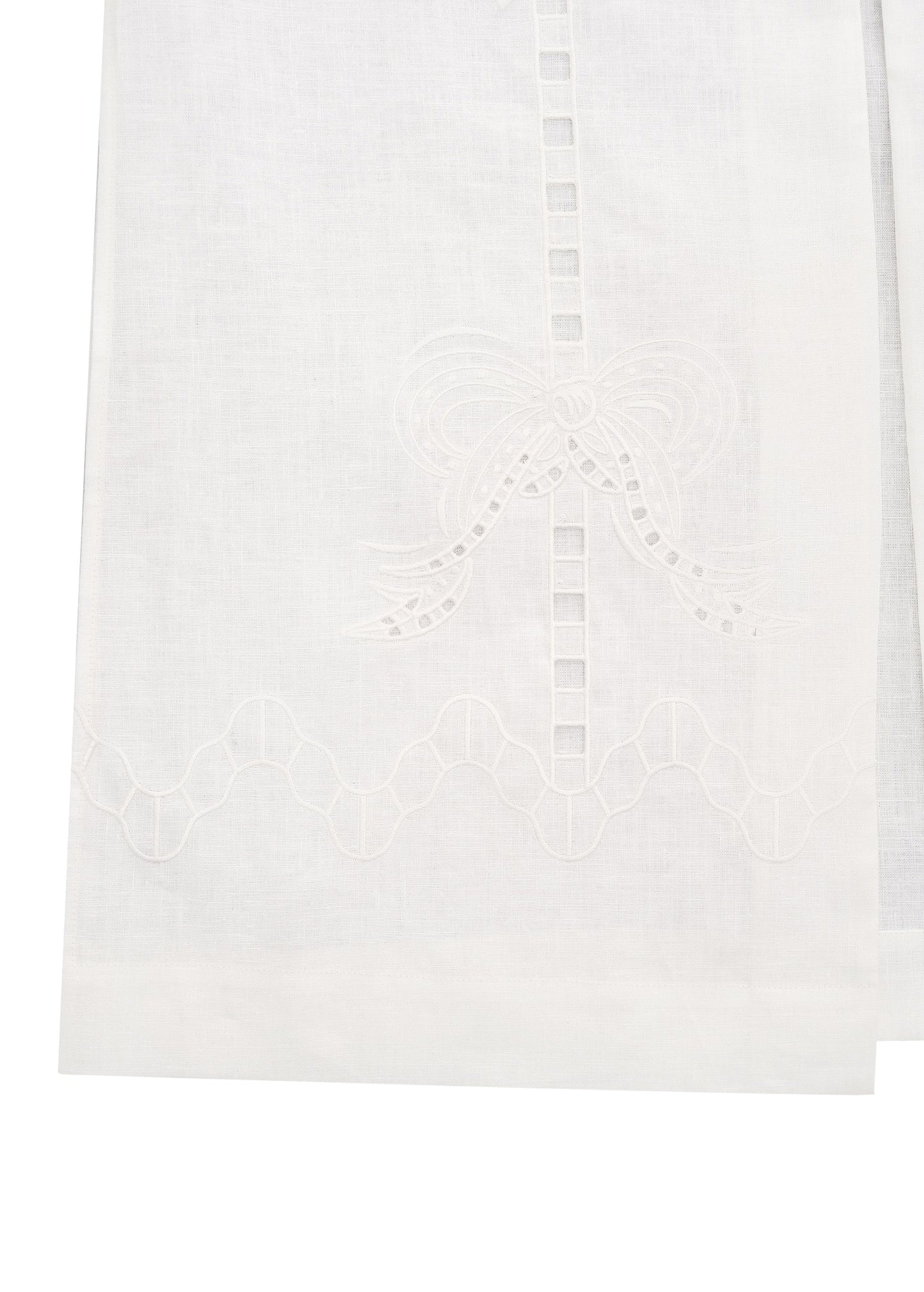 Oliana Dress With Ties in Milk