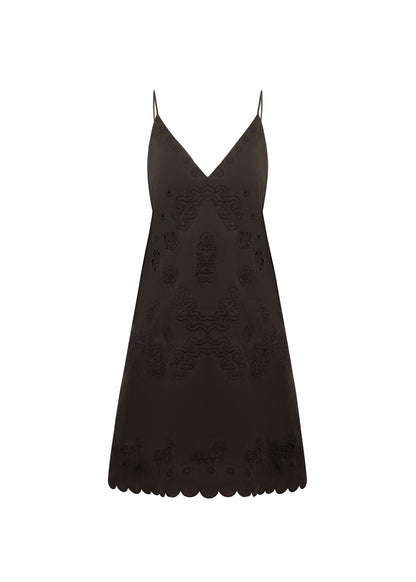 Oliviia Embroidered Mini Dress