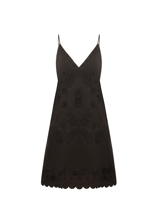 Oliviia Embroidered Mini Dress