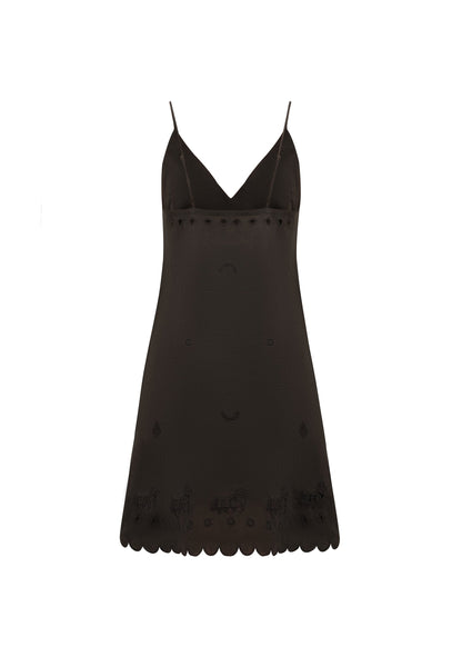 Oliviia Embroidered Mini Dress