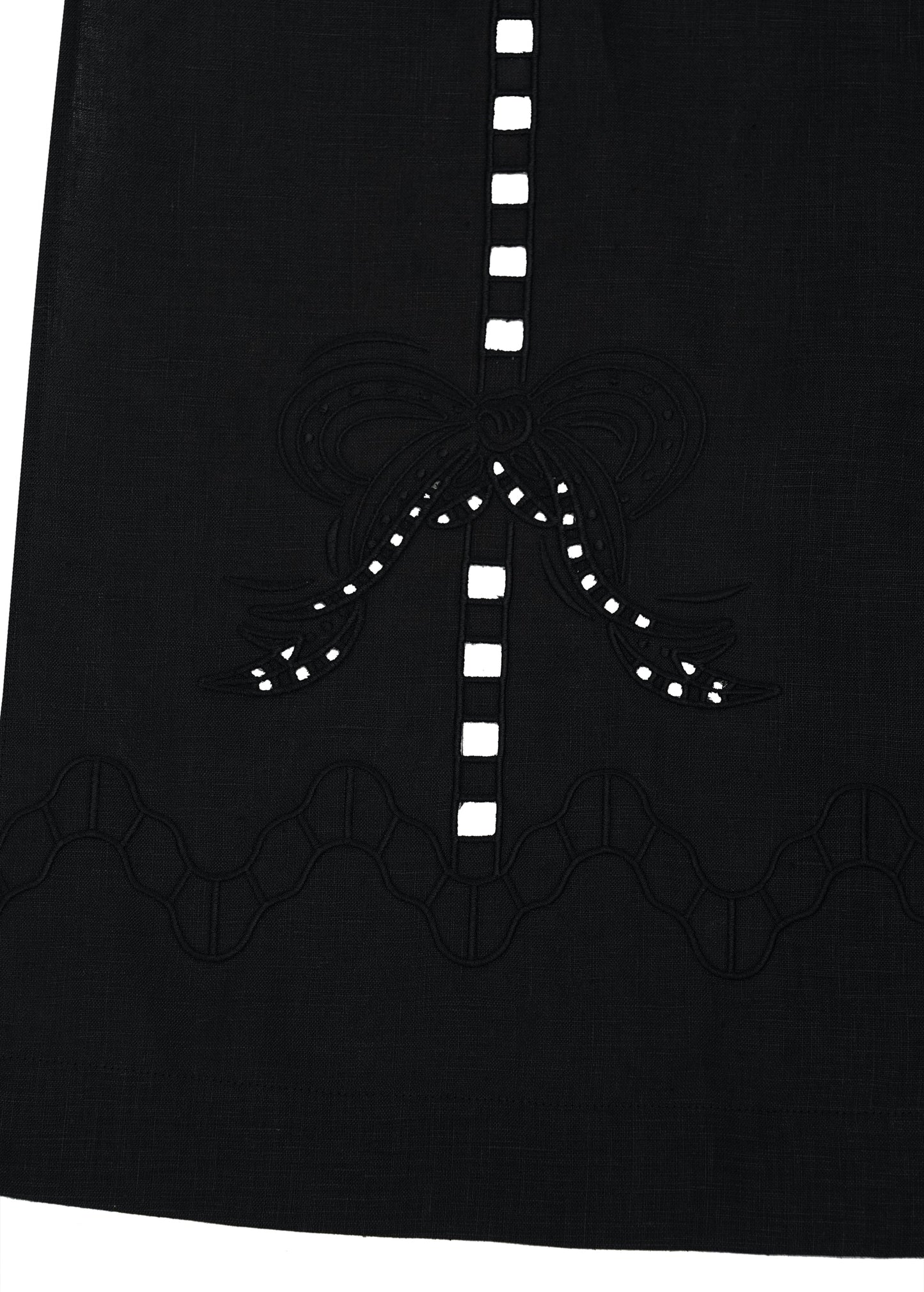 Oliana Dress With Ties in Black