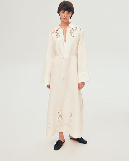 Onysiia Embroidered Linen Dress