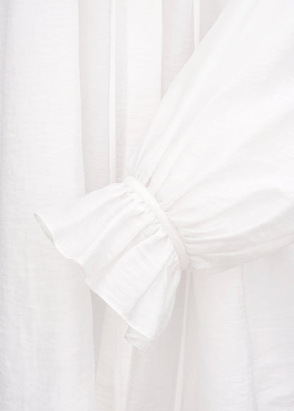 Gafiia Ruffled Blouse in White