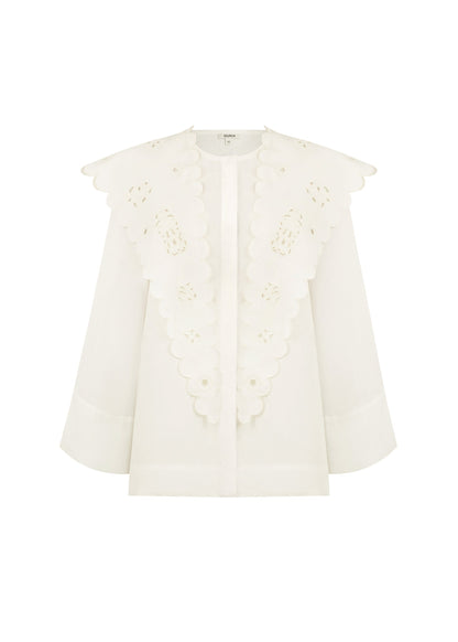 Severyna Shirt with Embroidered Collar