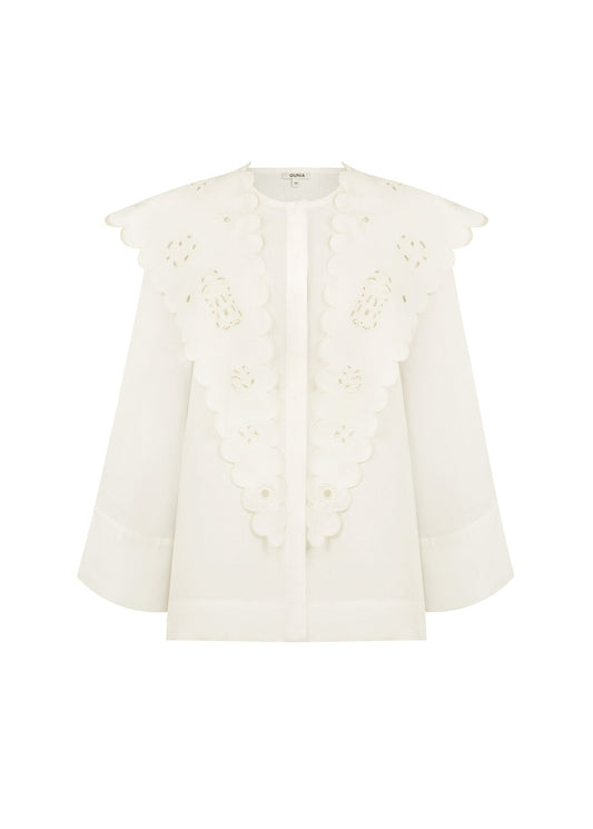 Severyna Shirt with Embroidered Collar