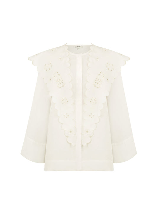 Severyna Shirt with Embroidered Collar