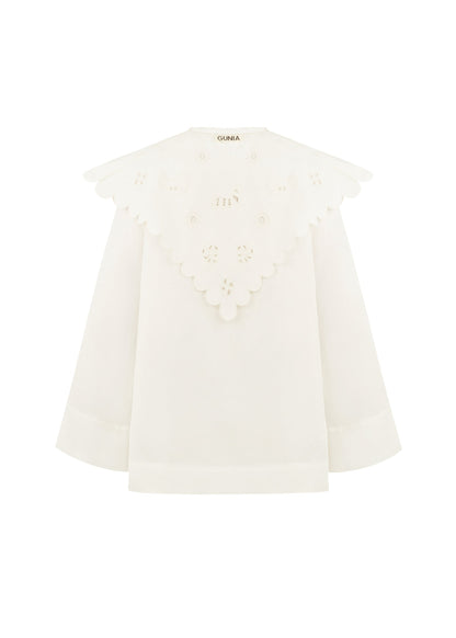 Severyna Shirt with Embroidered Collar