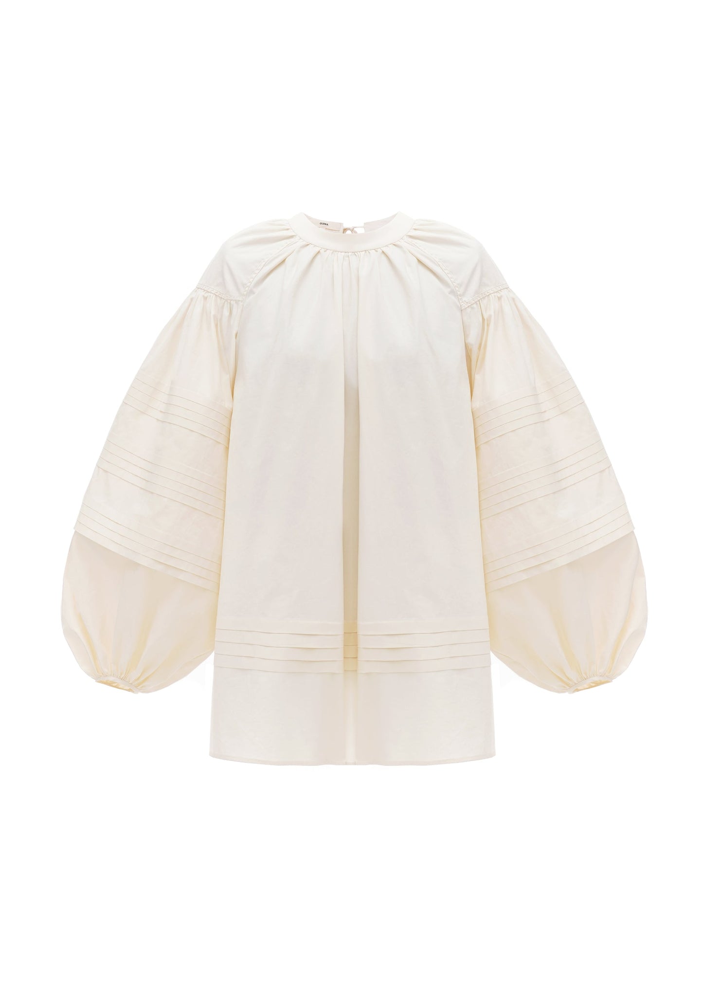 Oriiana Embroidered Shirt in Milk