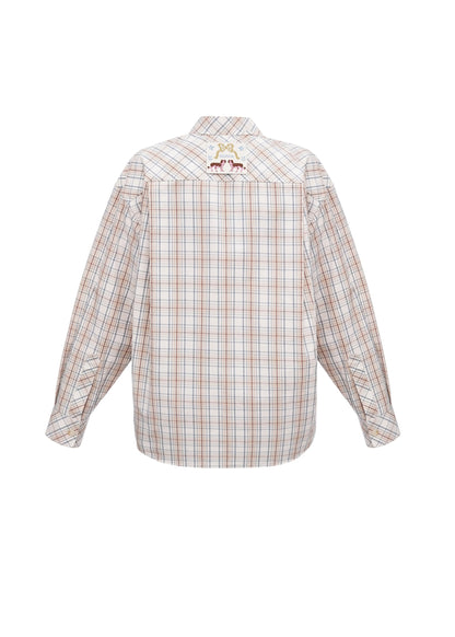 Riabchyk Plaid Embroidered Shirt in Light