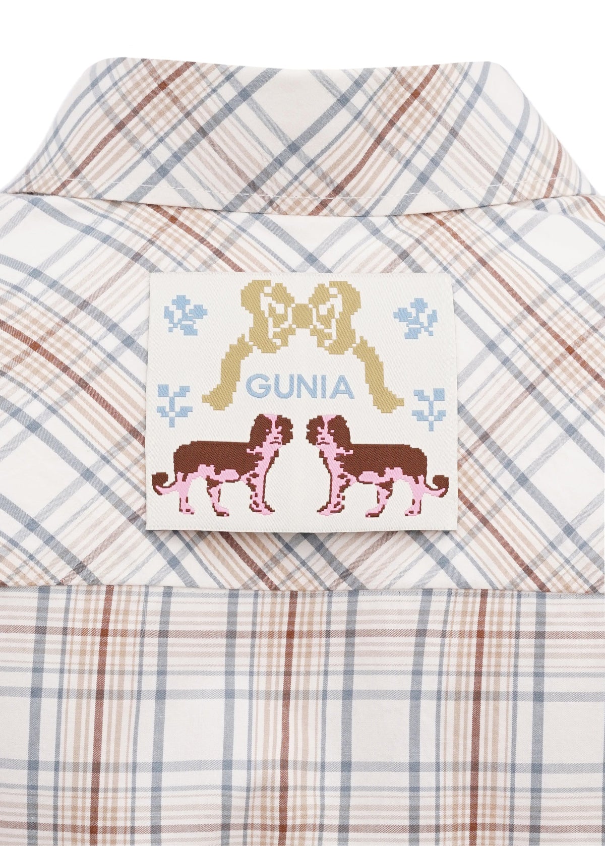 Riabchyk Plaid Embroidered Shirt in Light slide 3