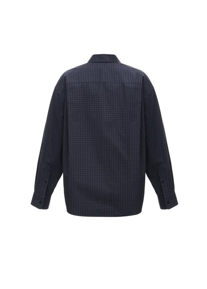 Riabchyk Plaid Embroidered Shirt in Dark