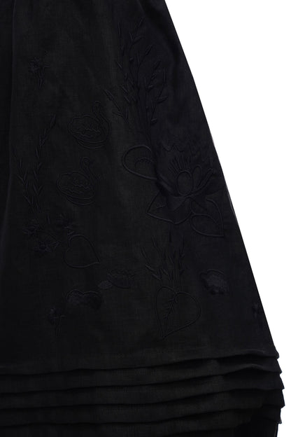 Tomila Embroidered Dress in Black
