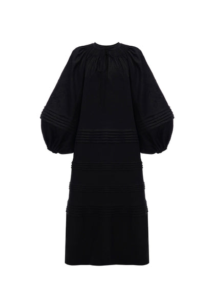 Tomila Embroidered Dress in Black