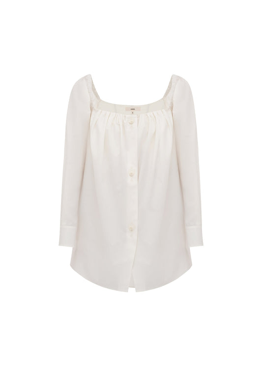 Oryslava Embroidered Shirt in Milk