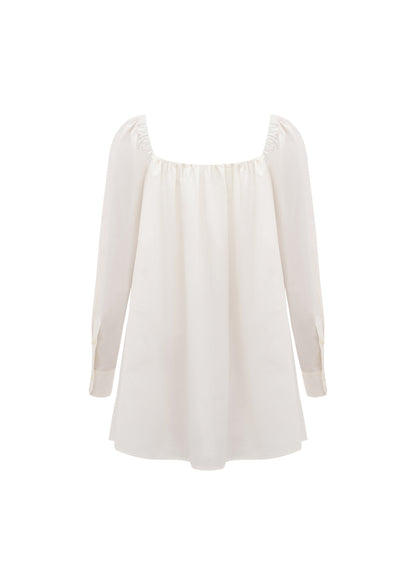 Oryslava Embroidered Shirt in Milk
