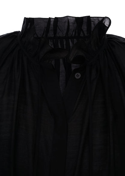 Gafiia Ruffled Blouse in Black