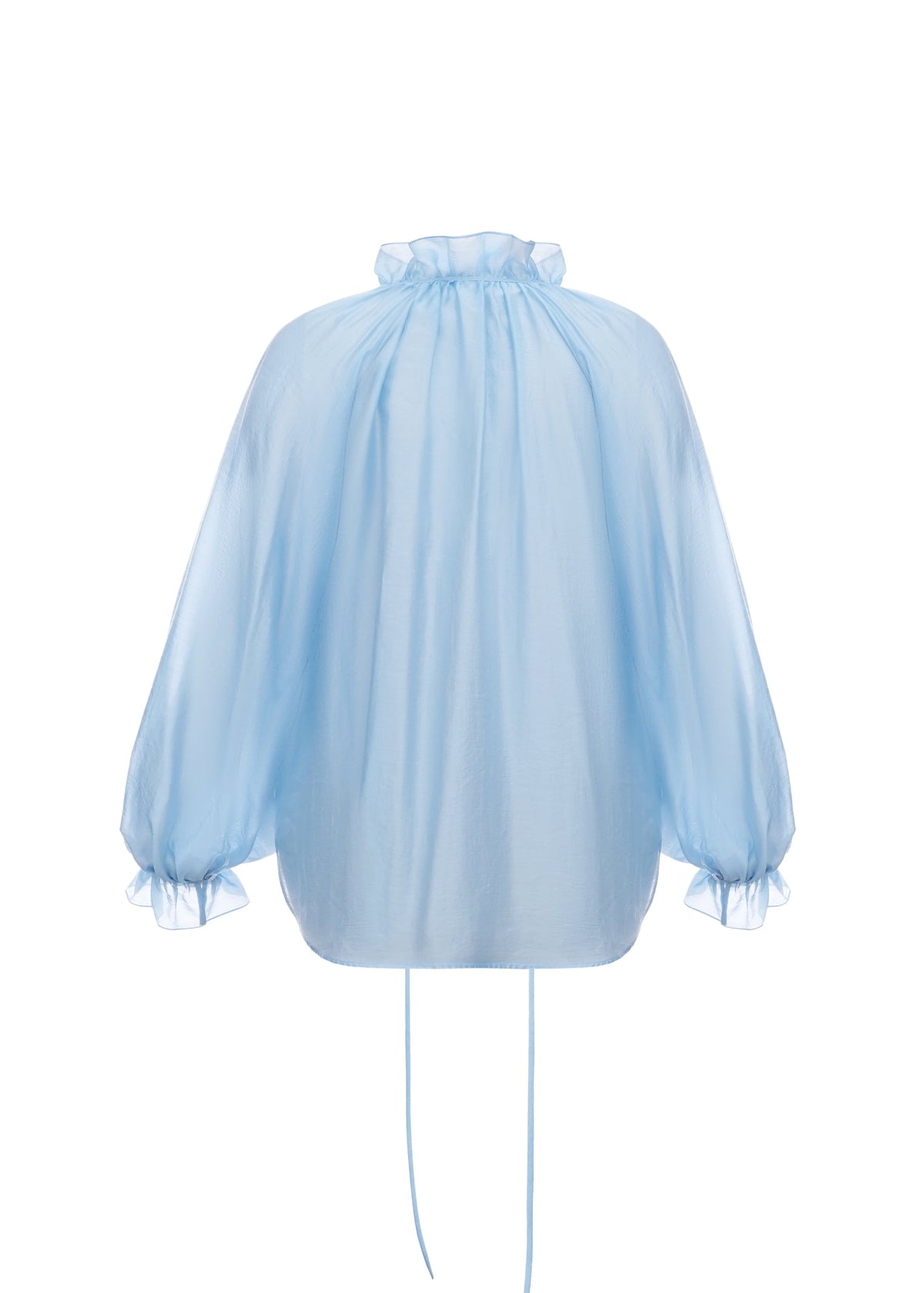Gafiia Ruffled Blouse in Blue slide 3
