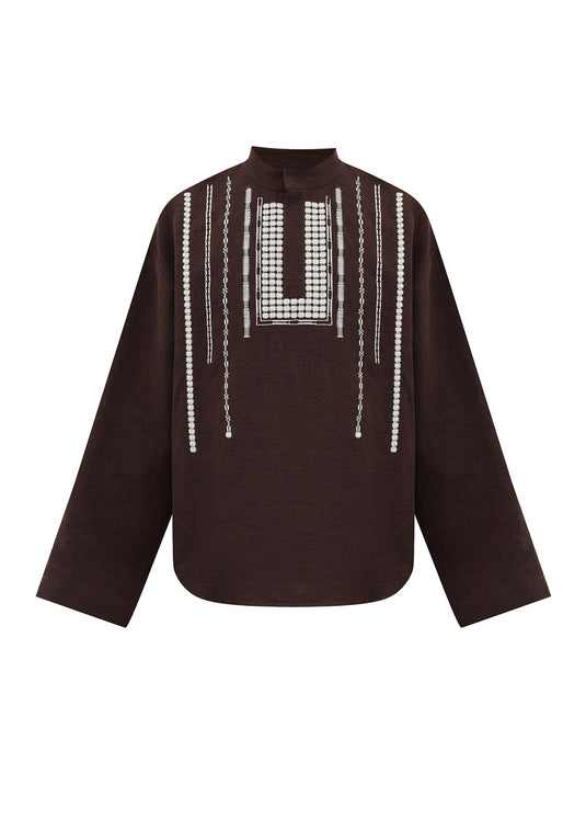 Yarema Male Shirt in brown