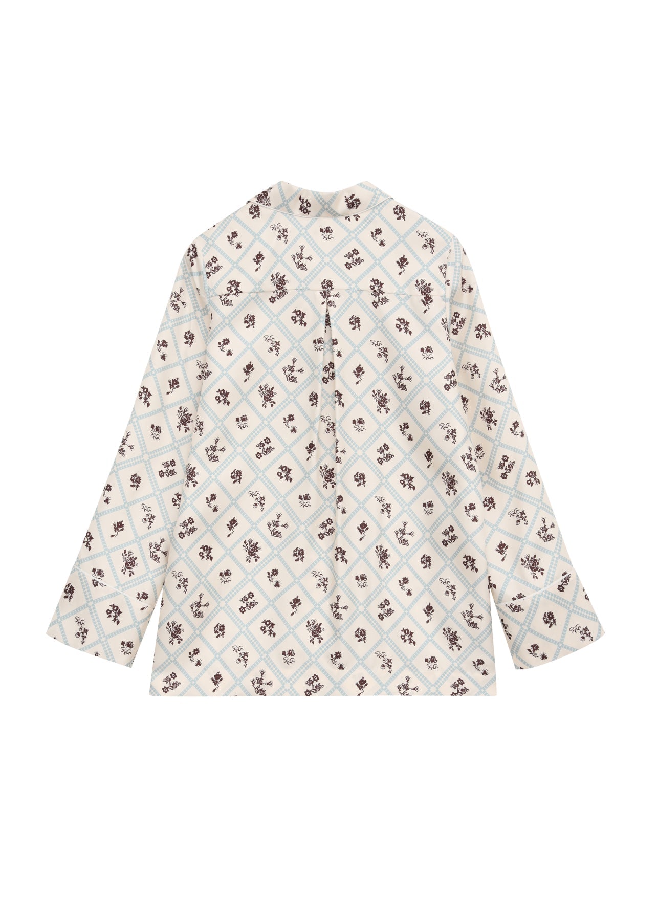 Silk Shirt in Ruzha Pattern in milk slide 3