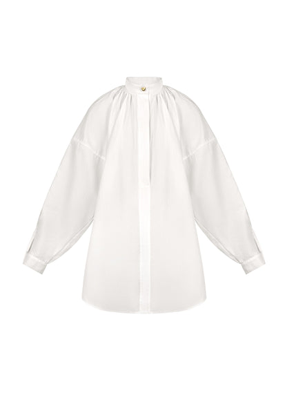 Kylyna Embroidered Shirt in Milk