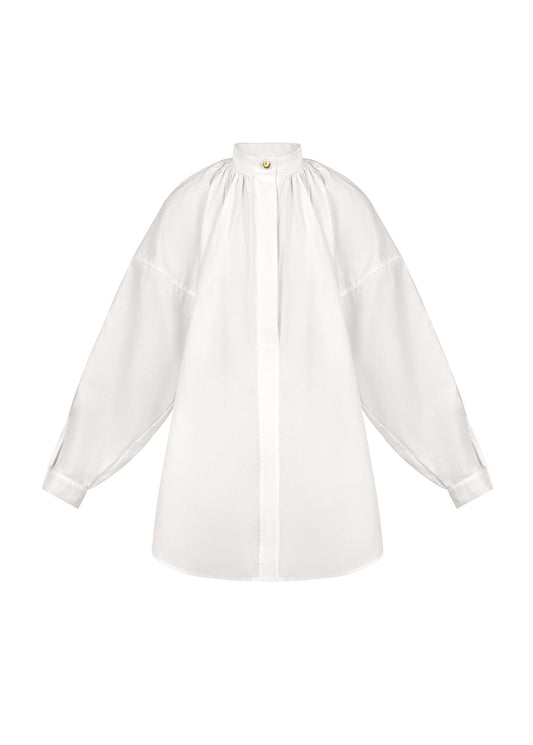 Kylyna Embroidered Shirt in Milk
