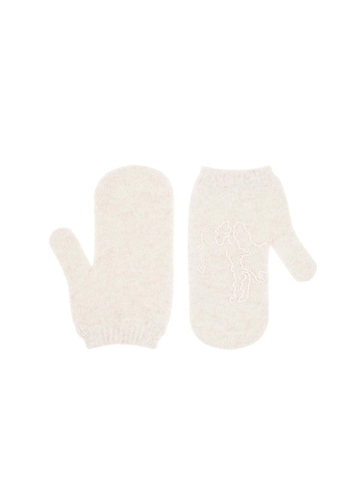 GUNIA Cashmere Mittens in Beige