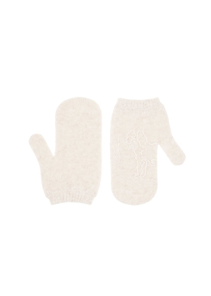GUNIA Cashmere Mittens in Beige