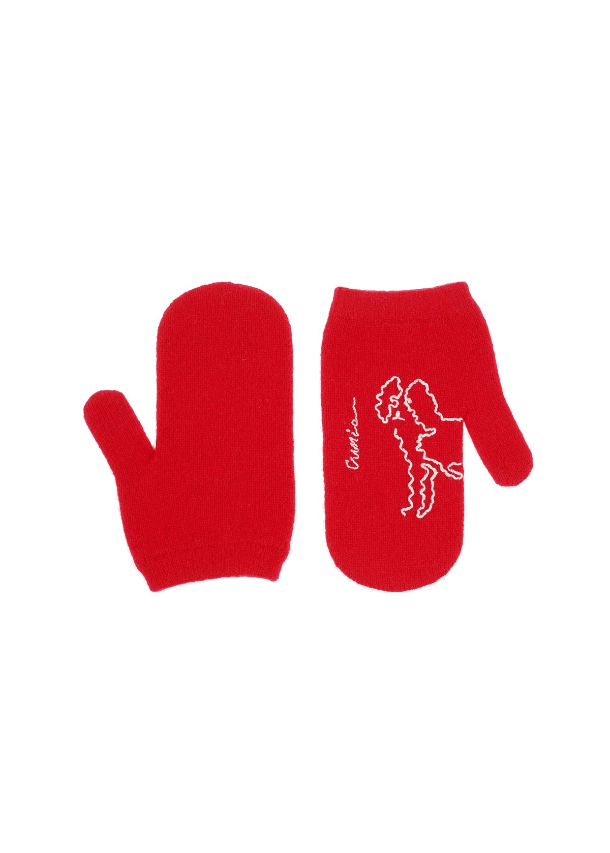 GUNIA Cashmere Mittens in Red slide 2