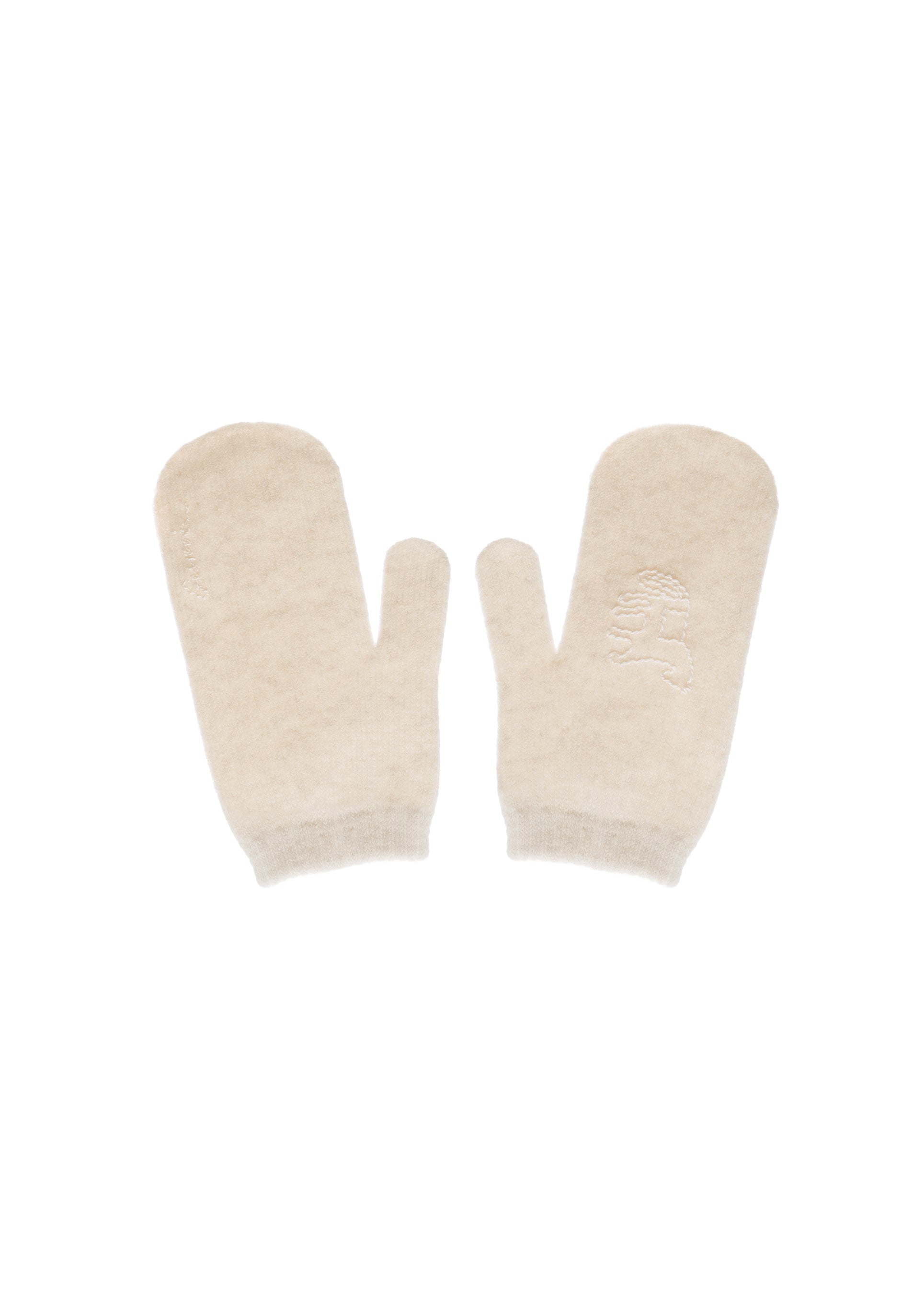 Konyk Cashmere Mittens in Milk slide 1