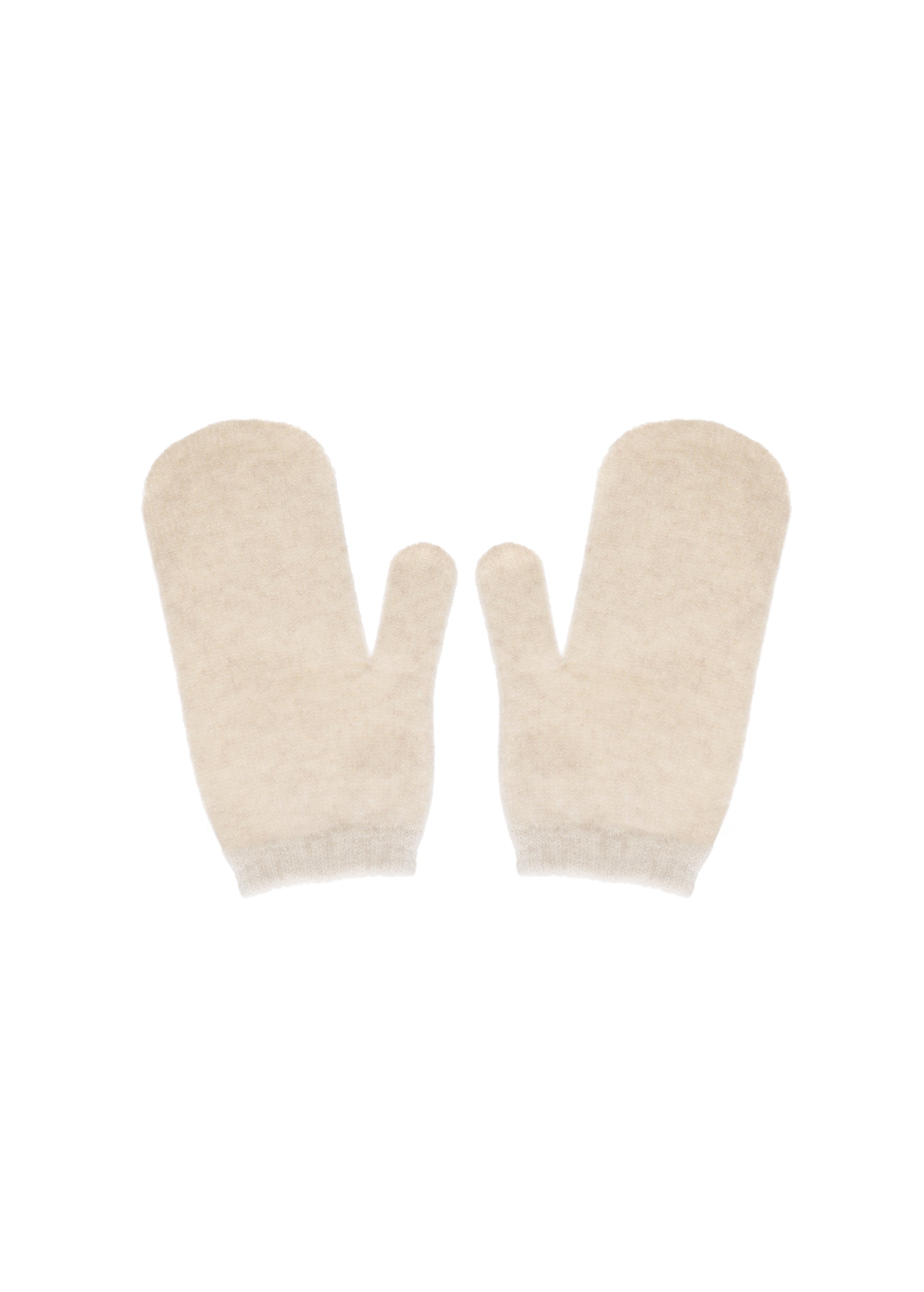 Konyk Cashmere Mittens in Milk slide 2