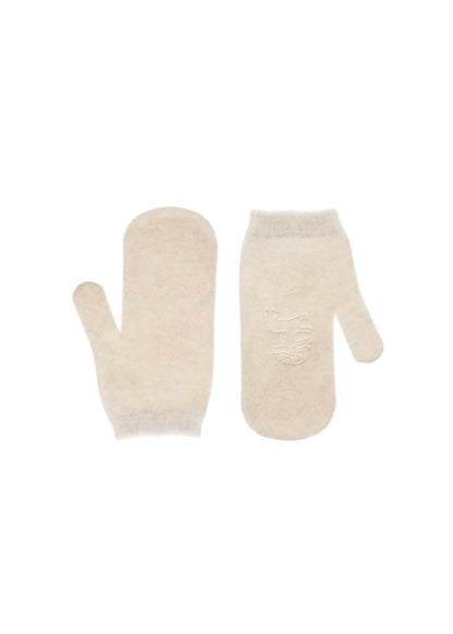 Konyk Cashmere Mittens in Milk