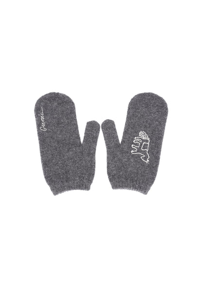 Konyk Cashmere Mittens in Grey