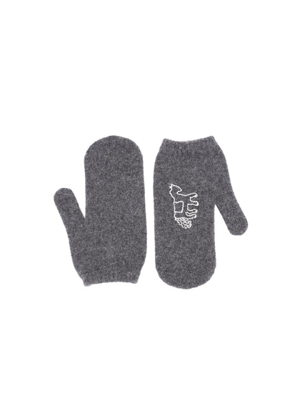 Konyk Cashmere Mittens in Grey