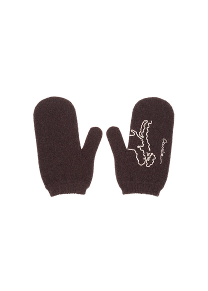 GUNIA Cashmere Mittens in Brown