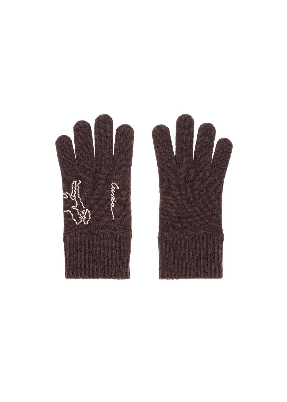 Riabchyk Cashmere Gloves in Brown slide 1